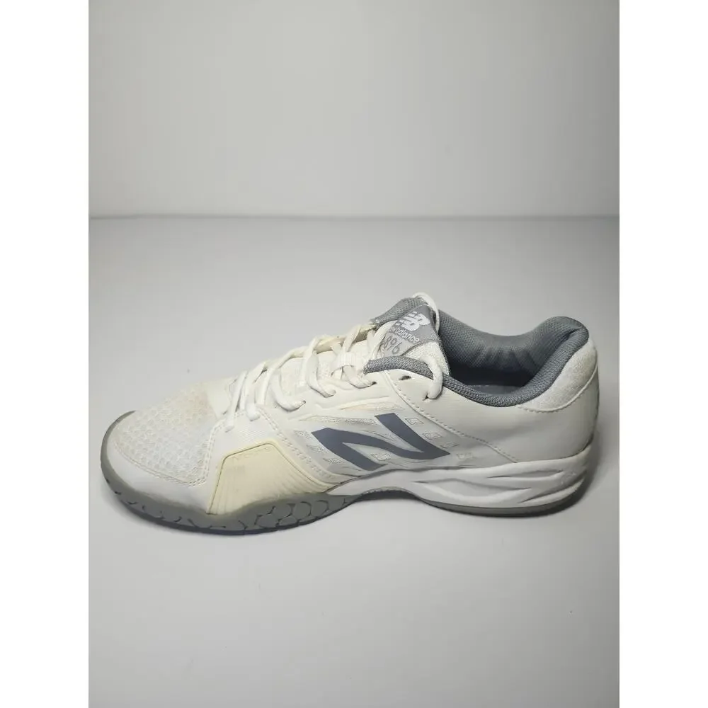 New Balance Women’s 896 Court Shoes White Grey Sz 10 Lace Up Athletic Support